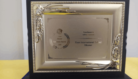 The Name of the Award-The School is rewarded with the ‘Best Infrastructure Award’ in Bikaner - Ryan International School, Bikaner